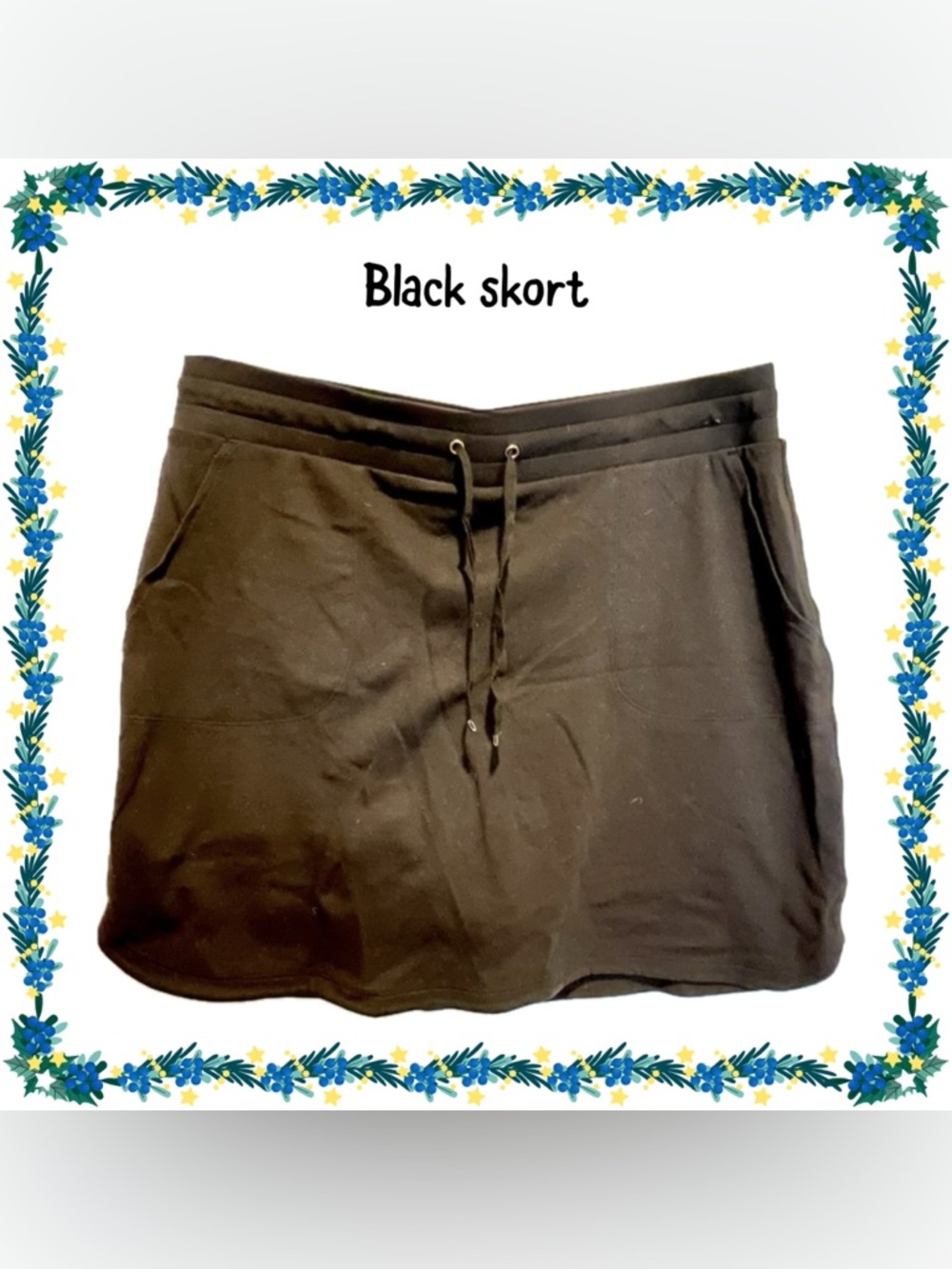 Skort - skirt/shorts - Croft & Barrow - black - medium. Excellent condition!